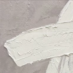 Staunton And Henry Modern Abstract Beige And White Oil Painting