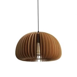 Staunton And Henry Modern Wood Pumpkin Pendant Light