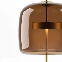 Staunton And Henry Stellar Modern Glass And Gold Floor Lamp Lighting