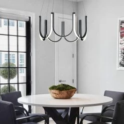 Staunton And Henry Lighting Modern Art Deco U Shape Chandelier