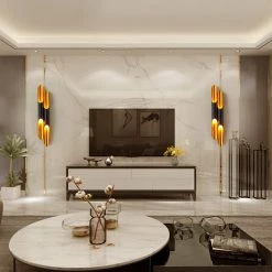 Staunton And Henry Black And Gold Wall Light