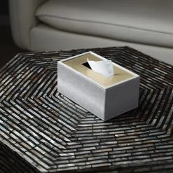 Staunton And Henry Faux Leather Tissue Box