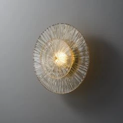 Staunton And Henry Flora Round Glass And Gold Wall Light Lighting