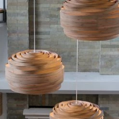 Staunton And Henry Studio Vayehi Light Cloud Wood Veneer Ceiling Light Lighting