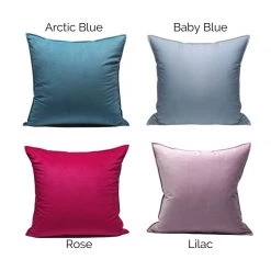 Staunton And Henry Home Accessories Anais Velvet Plain Throw Cushions