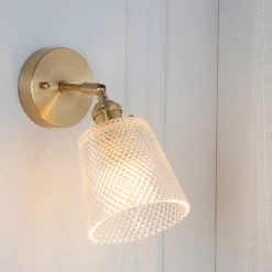 Staunton And Henry Vintage Glass And Brass Wall Light 18 Staunton And Henry Vintage Glass And Brass Wall Light