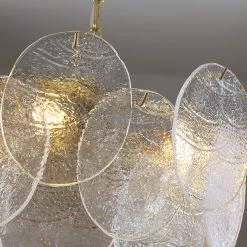 Staunton And Henry Lighting Vintage Glass Petals Chandelier