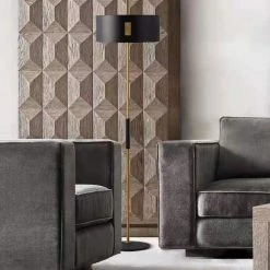 Staunton And Henry Mondo Gold And Black Floor Lamp