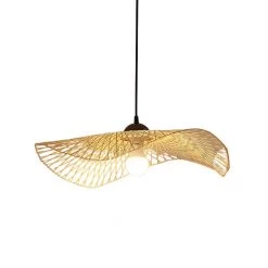 Staunton And Henry Lighting Modern Wicker Lotus Leaf Ceiling Light