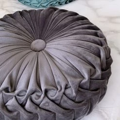 Staunton And Henry Round Pleated Vintage Style Cushion
