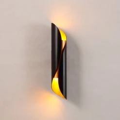 Staunton And Henry Black And Gold Wall Light