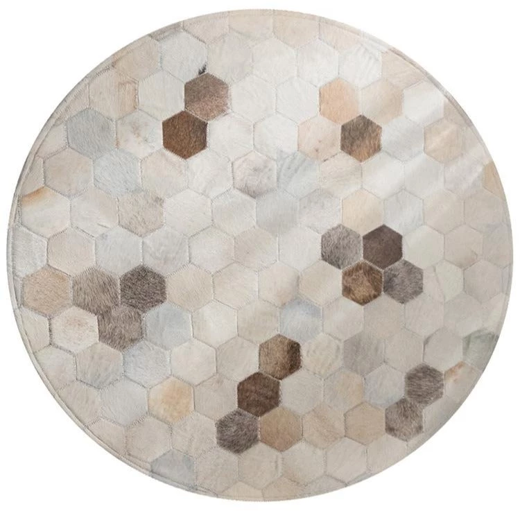 Staunton And Henry Cream Honeycomb Round Patchwork Hide Rug Rugs 2 Staunton And Henry Cream Honeycomb Round Patchwork Hide Rug Rugs