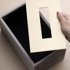 Staunton And Henry Faux Leather Tissue Box