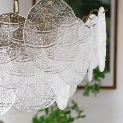 Staunton And Henry Lighting Vintage Glass Petals Chandelier