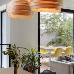 Staunton And Henry Studio Vayehi Light Cloud Wood Veneer Ceiling Light Lighting