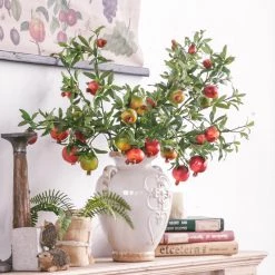 Staunton And Henry Artificial Pomegranate Fruit Plant