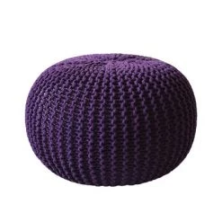 Staunton And Henry Furniture Chunky Knit Pouf