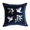 Staunton And Henry Retro Embroidered Hummingbird Decorative Cushion Home Accessories
