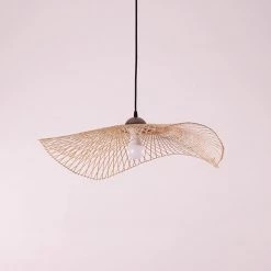 Staunton And Henry Lighting Modern Wicker Lotus Leaf Ceiling Light