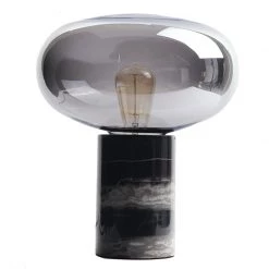 Staunton And Henry Lighting Joelle Oval Glass And Marble Base Table Lamp