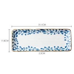 Staunton And Henry Akari Blue And White Japanese Sushi Dish