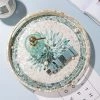 Staunton And Henry Mother Of Pearl Floral Round Tray