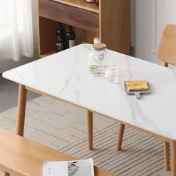 Staunton And Henry White Sintered Stone Top Dining Table