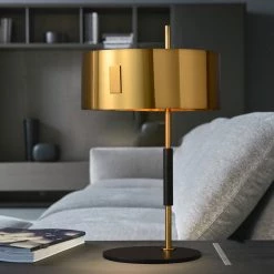 Staunton And Henry Mondo Gold And Black Table Lamp Lighting
