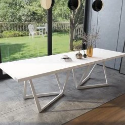 Staunton And Henry Furniture Otto Solid Wood And Metal Dining Table