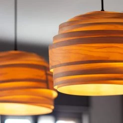 Staunton And Henry Studio Vayehi Light Cloud Wood Veneer Ceiling Light Lighting