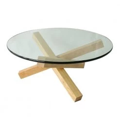 Staunton And Henry Solid Wood & Glass Coffee Table