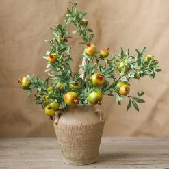 Staunton And Henry Artificial Pomegranate Fruit Plant
