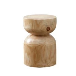 Staunton And Henry Furniture Solid Log Wood Stool