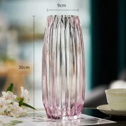 Staunton And Henry Home Accessories Modern Ribbed Glass Vase