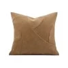 Staunton And Henry Faux Leather Khaki Throw Cushion