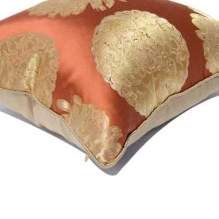 Staunton And Henry Floral Embroidered Satin Throw Cushion