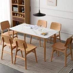 Staunton And Henry White Sintered Stone Top Dining Table