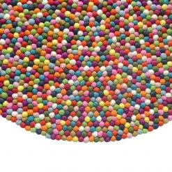 Staunton And Henry Multicoloured Felt Ball Rug Rugs