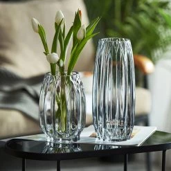 Staunton And Henry Home Accessories Modern Ribbed Glass Vase