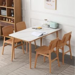 Staunton And Henry White Sintered Stone Top Dining Table