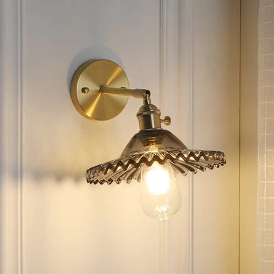 Staunton And Henry Vintage Glass And Brass Wall Light 2 Staunton And Henry Vintage Glass And Brass Wall Light
