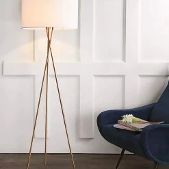 Staunton And Henry Lighting Miro Gold Tripod Floor Lamp