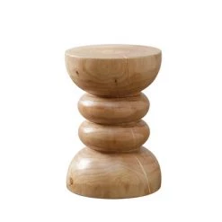 Staunton And Henry Furniture Solid Log Wood Stool