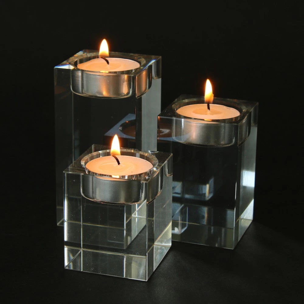 Staunton And Henry Home Accessories Cubik Glass Candle Holders 2 Staunton And Henry Home Accessories Cubik Glass Candle Holders