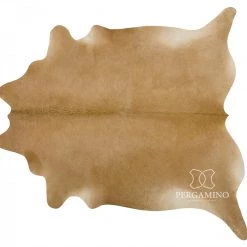 Staunton And Henry Rugs Pergamino Solid Tan Cowhide Rug