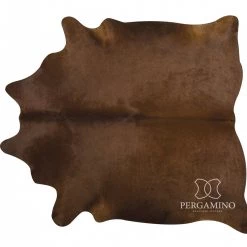 Staunton And Henry Pergamino Solid Brown Cowhide Rug
