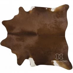Staunton And Henry Pergamino Solid Brown Cowhide Rug