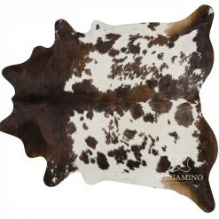 Staunton And Henry Pergamino Tricolour Brown And White Cowhide Rug