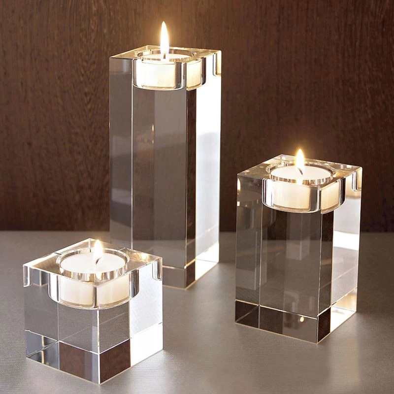 Staunton And Henry Home Accessories Cubik Glass Candle Holders 1 Staunton And Henry Home Accessories Cubik Glass Candle Holders