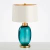 Staunton And Henry Lighting Elegant Blue Glass Table Lamp